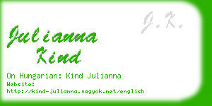 julianna kind business card